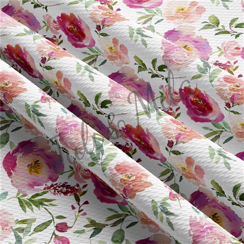 Printed Floral Liverpool Fabric Bow Floral (F20) & Get a Free $89.99 Embroidery Bundle