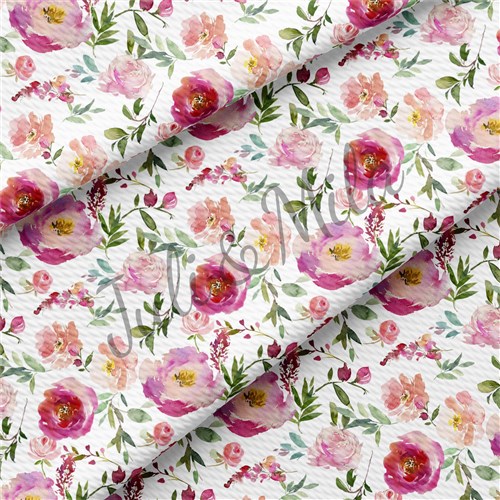 Printed Floral Liverpool Fabric Bow Floral (F20) & Get a Free $89.99 Embroidery Bundle
