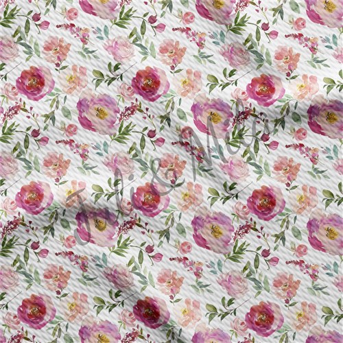 Printed Floral Liverpool Fabric Bow Floral (F20) & Get a Free $89.99 Embroidery Bundle