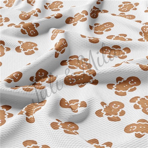 Christmas Printed Liverpool Bullet Textured Stretch Solid Strip Thick Knit Jersey Fabric
