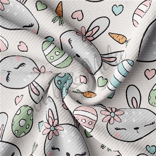 Easter Easter81 Liverpool Bullet Textured Stretch Solid Strip Thick Knit Jersey Fabric