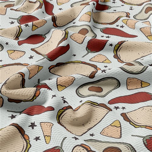 Tacos Printed Liverpool Fabric AA1846 & Get a Free $89.99 Embroidery Bundle