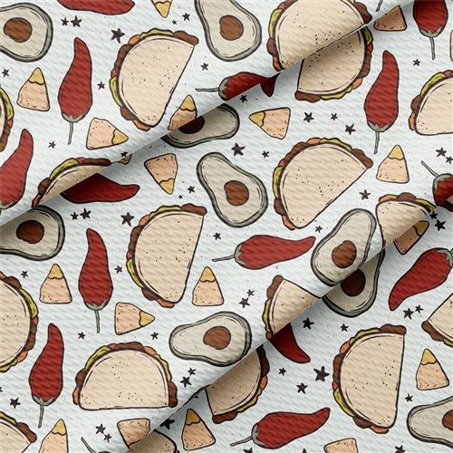 Tacos Printed Liverpool Fabric AA1846 & Get a Free $89.99 Embroidery Bundle