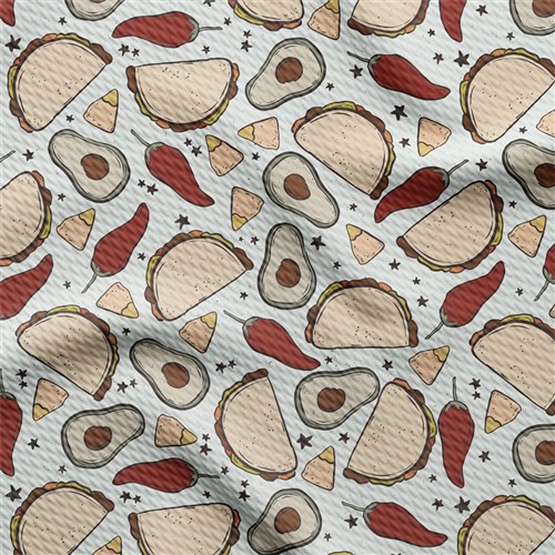 Tacos Printed Liverpool Fabric AA1846 & Get a Free $89.99 Embroidery Bundle