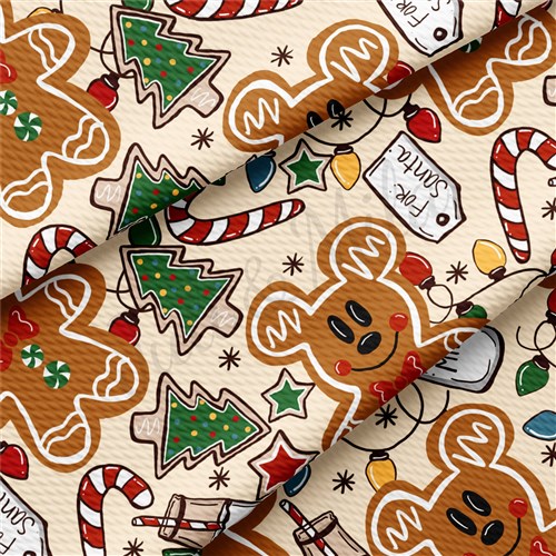 Christmas Printed Liverpool Bullet Textured Stretch Solid Strip Thick Knit Jersey Fabric