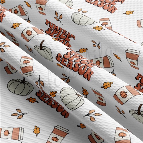 Pumpkin Printed Liverpool Bullet Textured Stretch Solid Strip Thick Knit Jersey Fabric