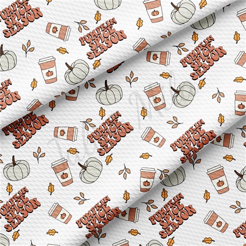 Pumpkin Printed Liverpool Bullet Textured Stretch Solid Strip Thick Knit Jersey Fabric