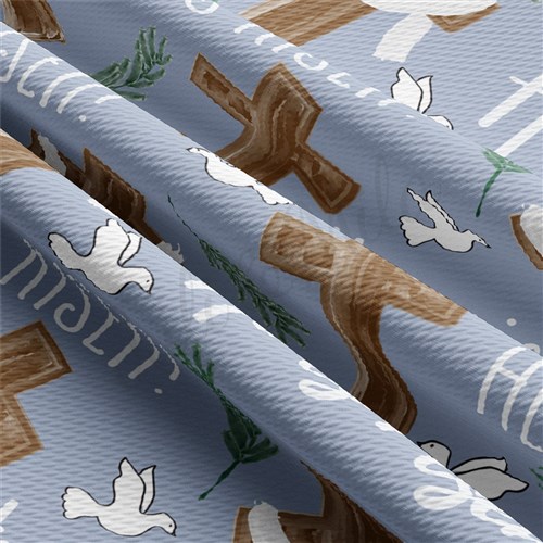 Easter AA2340 Liverpool Bullet Textured Stretch Solid Strip Thick Knit Jersey Fabric