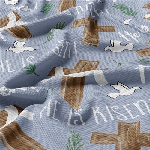 Easter AA2340 Liverpool Bullet Textured Stretch Solid Strip Thick Knit Jersey Fabric