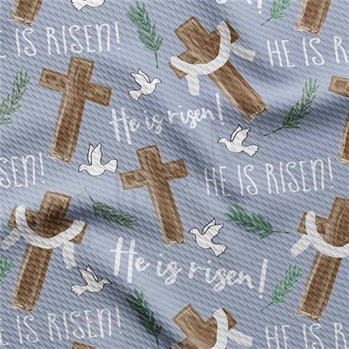 Easter AA2340 Liverpool Bullet Textured Stretch Solid Strip Thick Knit Jersey Fabric