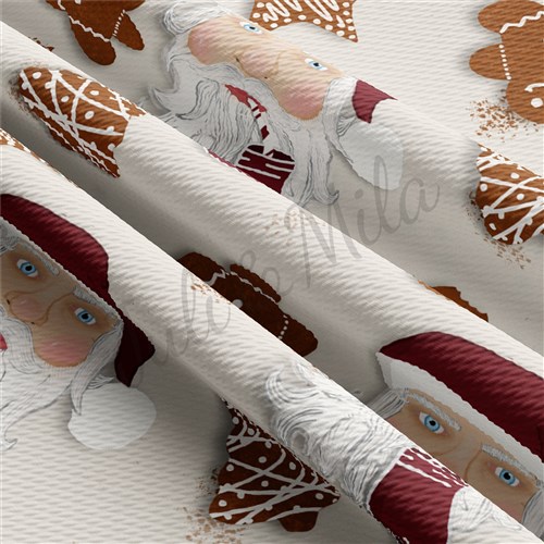 Christmas Printed Liverpool Bullet Textured Stretch Solid Strip Thick Knit Jersey Fabric