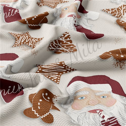 Christmas Printed Liverpool Bullet Textured Stretch Solid Strip Thick Knit Jersey Fabric