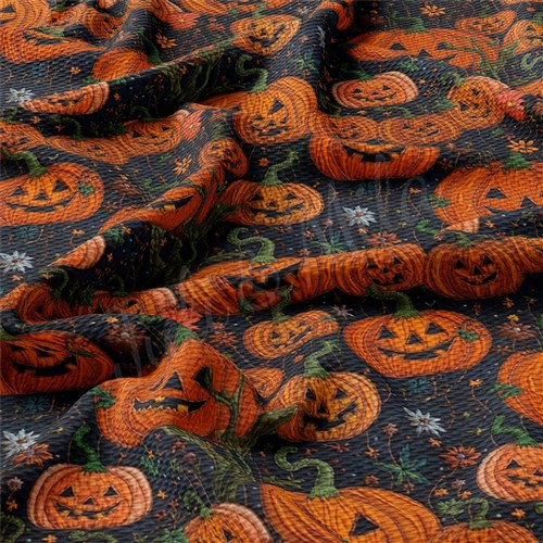 Autumn Fall Halloween Printed Liverpool Fabric AA1815 & Get a Free $89.99 Embroidery Bundle