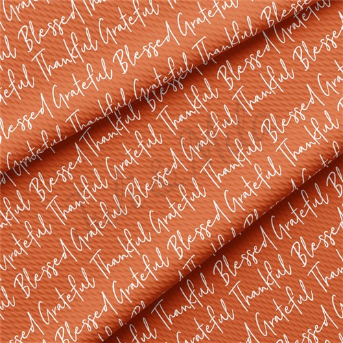 Pumpkin Fall Printed Liverpool Bullet Textured Stretch Solid Strip Thick Knit Jersey Fabric