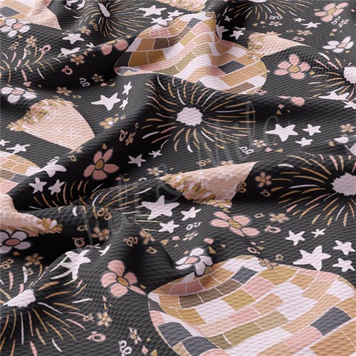 New Year Printed Liverpool Bullet Textured Stretch Solid Strip Thick Knit Jersey Fabric