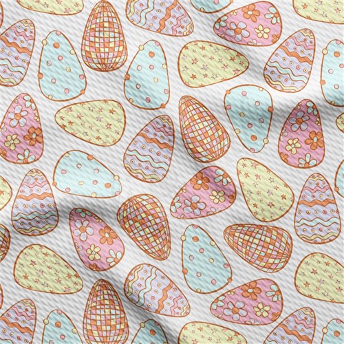 Easter Liverpool Bullet Textured Stretch Solid Strip Thick Knit Jersey Fabric