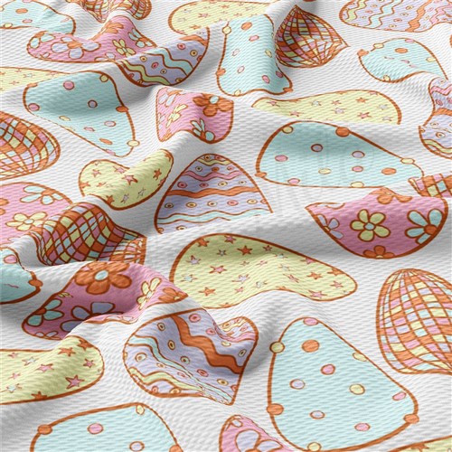 Easter Liverpool Bullet Textured Stretch Solid Strip Thick Knit Jersey Fabric