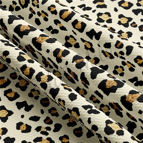Cheetah Leopard AA189 TBP102 Liverpool Bullet Textured Stretch Solid Strip Thick Knit Jersey Fabric