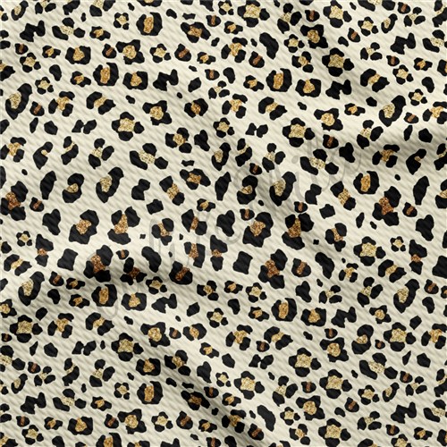 Cheetah Leopard AA189 TBP102 Liverpool Bullet Textured Stretch Solid Strip Thick Knit Jersey Fabric