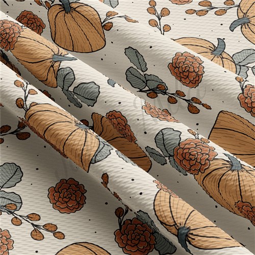 Fall Autumn Pumpkin Liverpool Bullet Textured Stretch Solid Strip Thick Knit Jersey Fabric