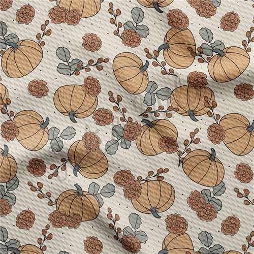 Fall Autumn Pumpkin Liverpool Bullet Textured Stretch Solid Strip Thick Knit Jersey Fabric