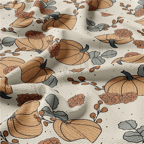 Fall Autumn Pumpkin Liverpool Bullet Textured Stretch Solid Strip Thick Knit Jersey Fabric