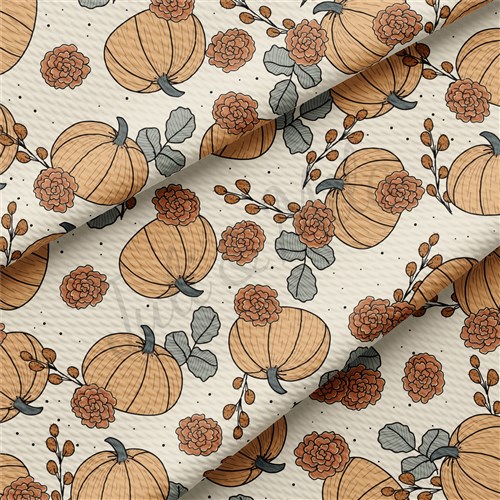 Fall Autumn Pumpkin Liverpool Bullet Textured Stretch Solid Strip Thick Knit Jersey Fabric