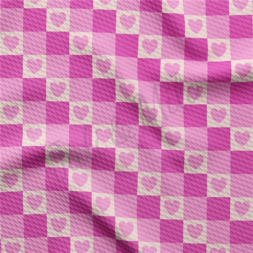 Valentine's Day Printed Liverpool Bullet Textured Stretch Solid Strip Thick Knit Jersey Fabric