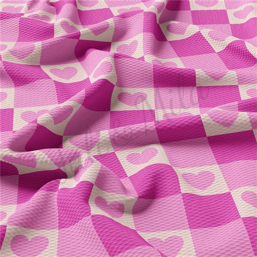 Valentine's Day Printed Liverpool Bullet Textured Stretch Solid Strip Thick Knit Jersey Fabric