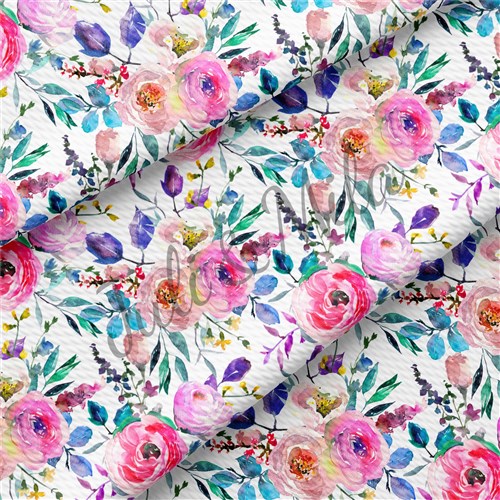 Printed Floral Liverpool Fabric Bow AA515 & Get a Free $89.99 Embroidery Bundle
