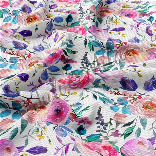 Printed Floral Liverpool Fabric Bow AA515 & Get a Free $89.99 Embroidery Bundle