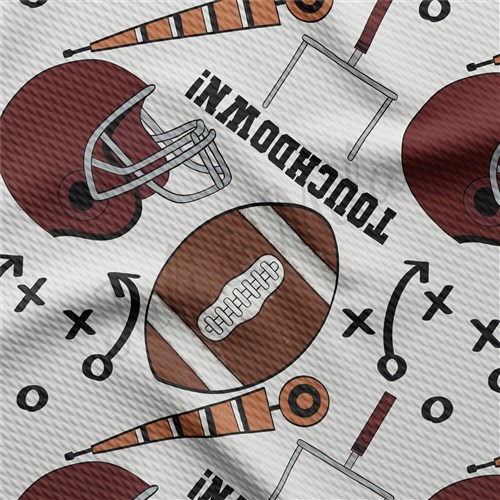 Football Printed Liverpool Bullet Textured Stretch Solid Strip Thick Knit Jersey Fabric