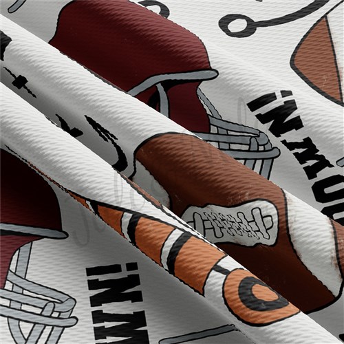 Football Printed Liverpool Bullet Textured Stretch Solid Strip Thick Knit Jersey Fabric