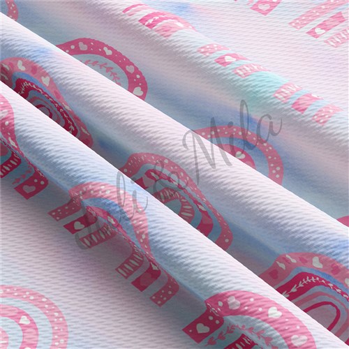 Valentine's Day Printed Liverpool Bullet Textured Stretch Solid Strip Thick Knit Jersey Fabric