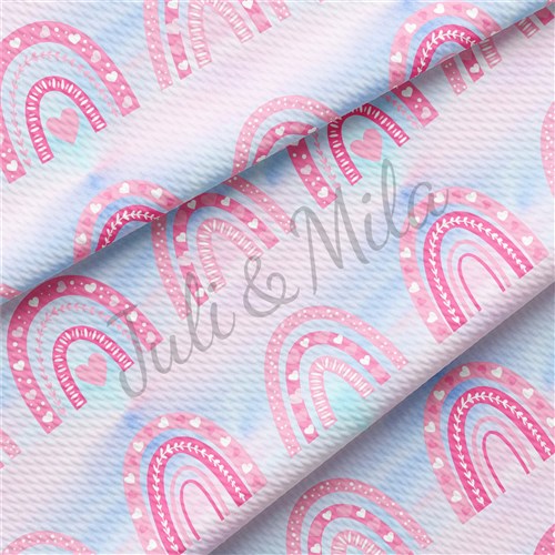 Valentine's Day Printed Liverpool Bullet Textured Stretch Solid Strip Thick Knit Jersey Fabric