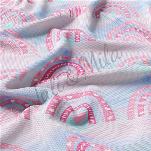 Valentine's Day Printed Liverpool Bullet Textured Stretch Solid Strip Thick Knit Jersey Fabric