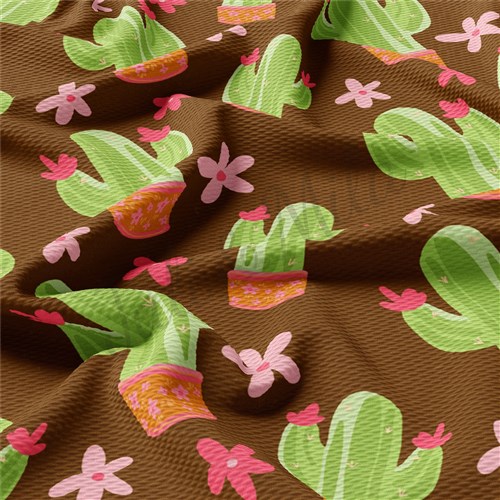 Cactus Western Boho Printed Liverpool Bullet Textured Stretch Solid Strip Thick Knit Jersey Fabric