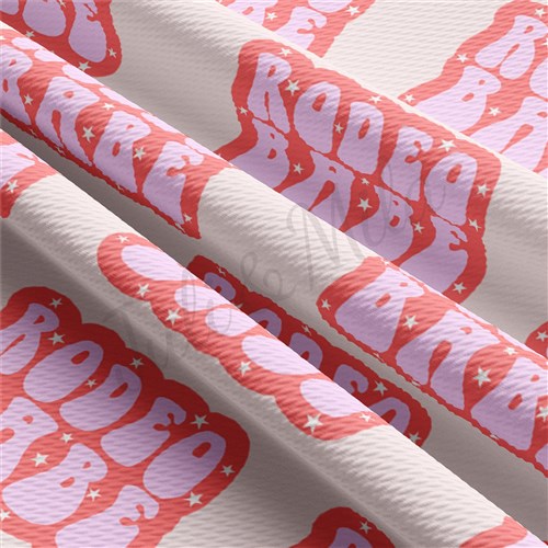 Rodeo Babe Printed Liverpool Bullet Textured Stretch Solid Strip Thick Knit Jersey Fabric