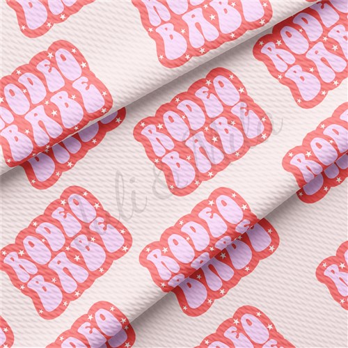 Rodeo Babe Printed Liverpool Bullet Textured Stretch Solid Strip Thick Knit Jersey Fabric
