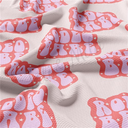 Rodeo Babe Printed Liverpool Bullet Textured Stretch Solid Strip Thick Knit Jersey Fabric