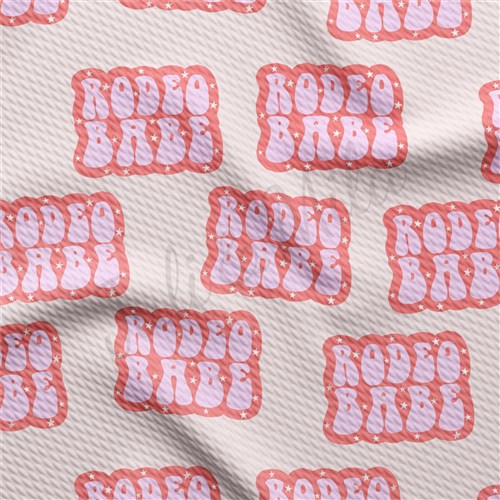 Rodeo Babe Printed Liverpool Bullet Textured Stretch Solid Strip Thick Knit Jersey Fabric