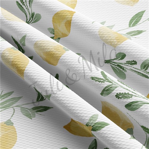 Lemon TBP102 Liverpool Bullet Textured Stretch Solid Strip Thick Knit Jersey Fabric