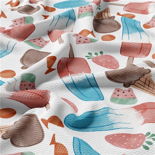 Ice Cream Patriotic 4th of July Liverpool Stretch PT98 & Get a Free $89.99 Embroidery Bundle