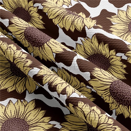 Floral Printed Liverpool Bullet Textured Stretch Solid Strip Thick Knit Jersey Fabric
