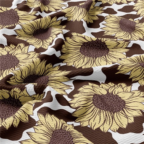 Floral Printed Liverpool Bullet Textured Stretch Solid Strip Thick Knit Jersey Fabric