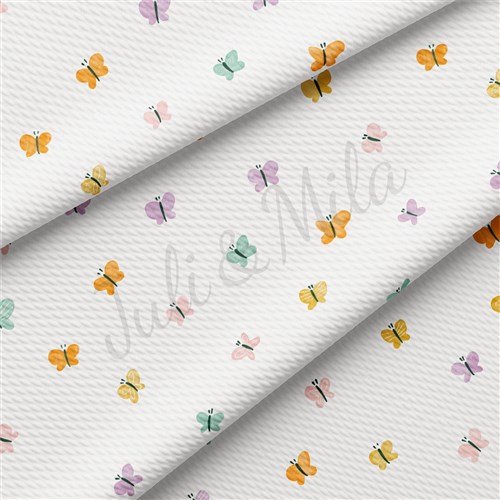 Butterflies Liverpool Bullet Textured Stretch Solid Strip Thick Knit Jersey Fabric