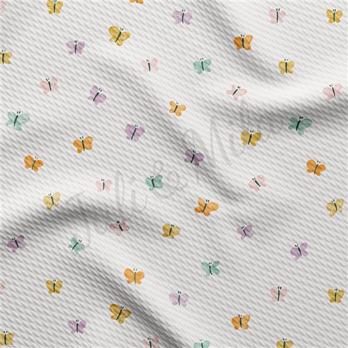 Butterflies Liverpool Bullet Textured Stretch Solid Strip Thick Knit Jersey Fabric