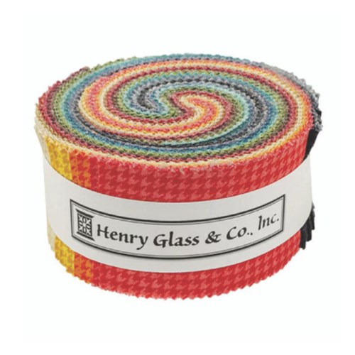 2.5 Inch Rainbow Swirl Jelly Roll 100% Cotton Fabric Quilting Strips 