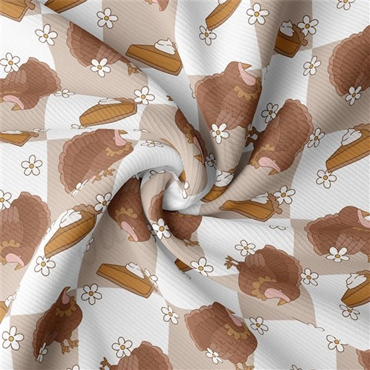 Thanksgiving Rib Knit Fabric, RBK2072 & Get a Free $89.99 Embroidery Bundle