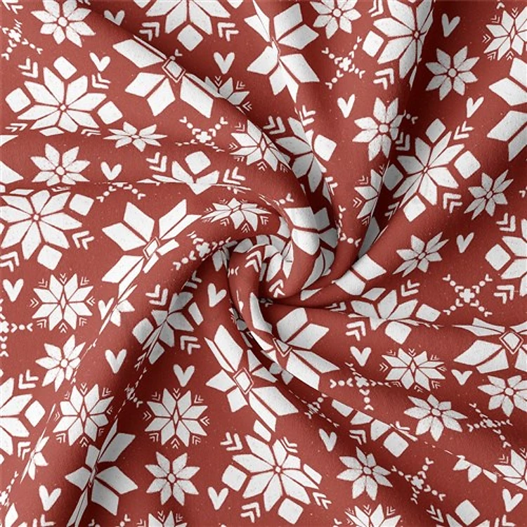 Christmas Double Brushed Polyester Fabric Jersey Stretchy Soft Polyester Stretch Fabric